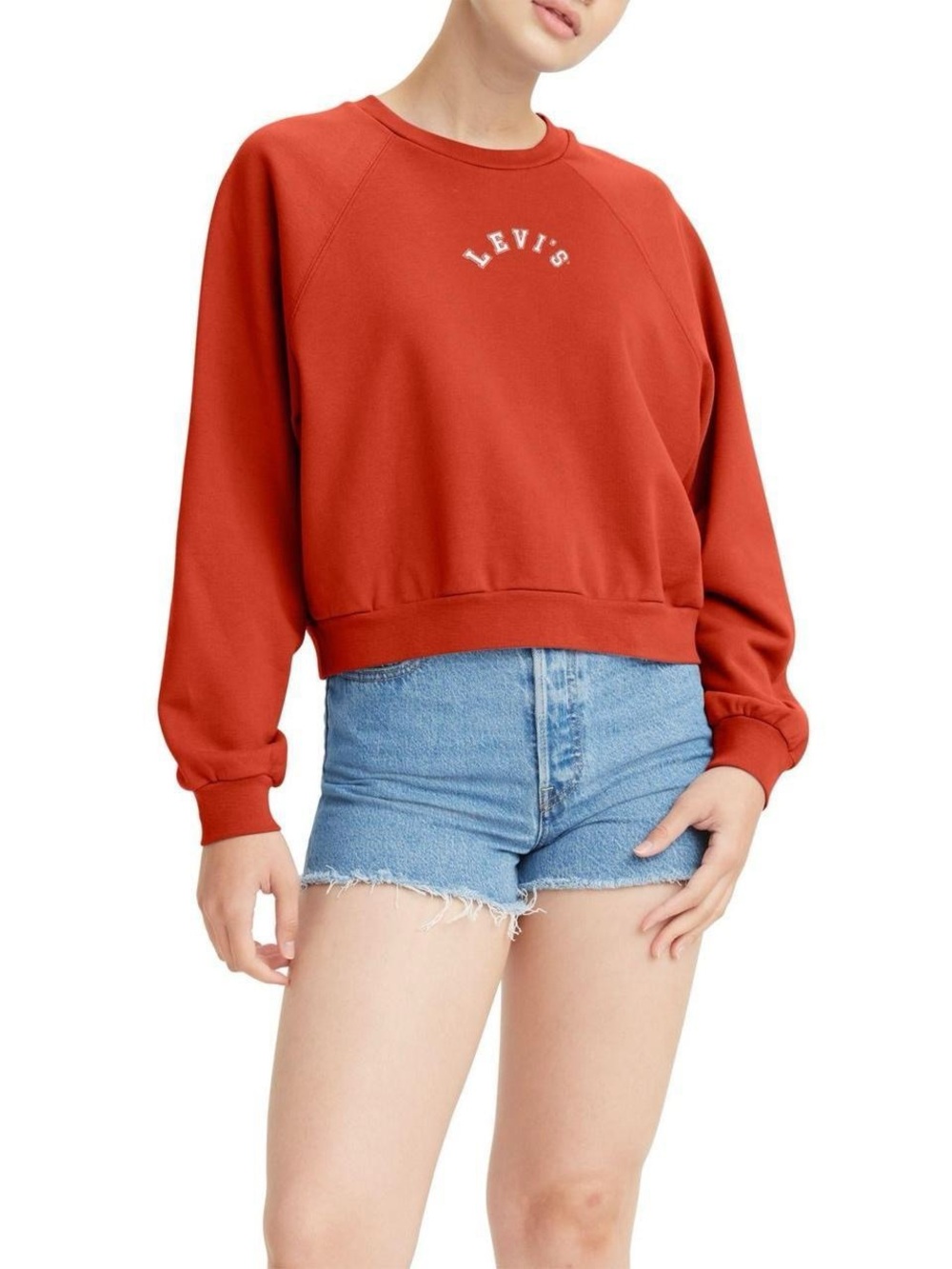 Levi's Women's Orange Crewneck Sweatshirt
